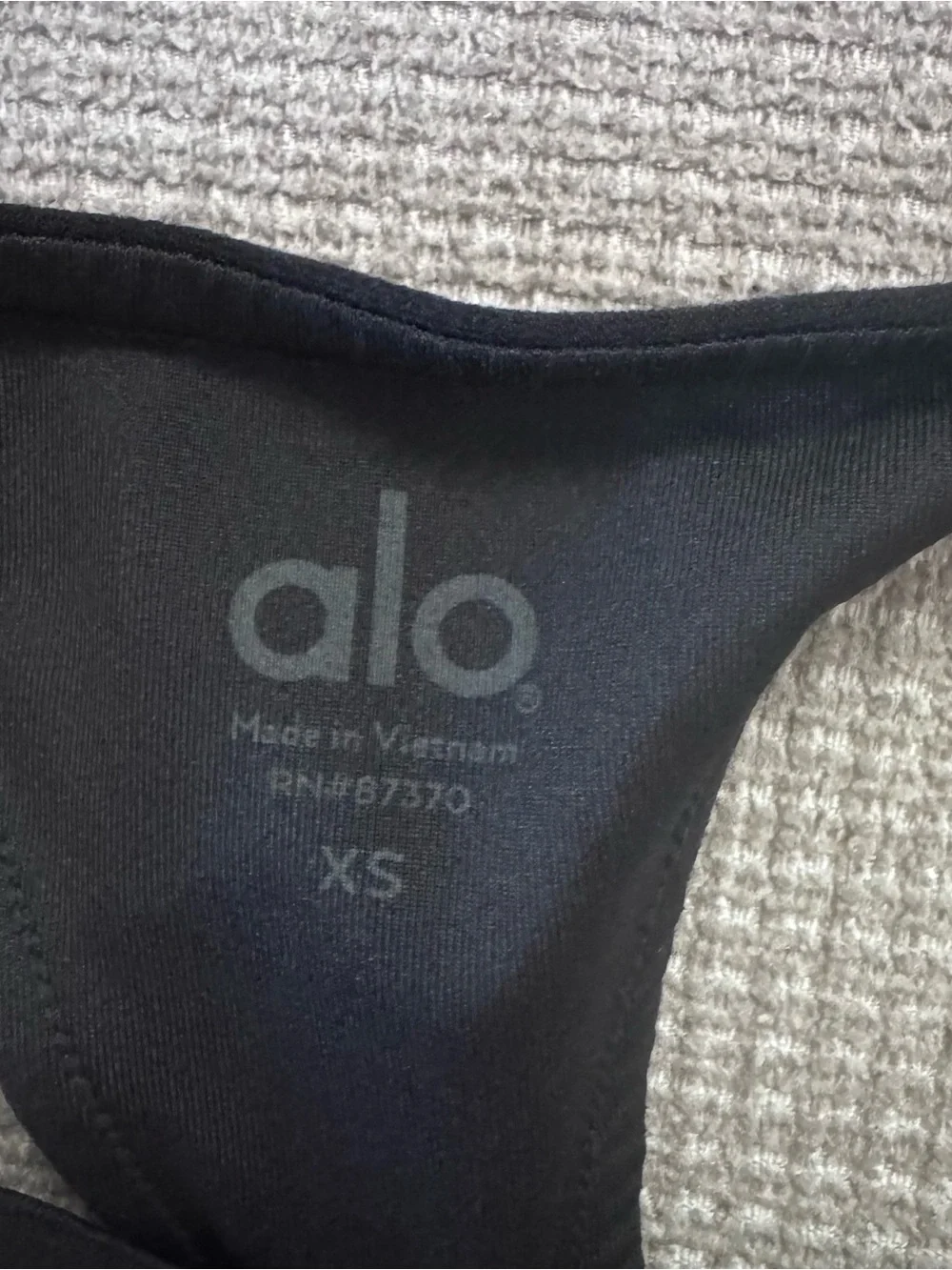 Alo Women's Black Racerback Sports Bra XS
